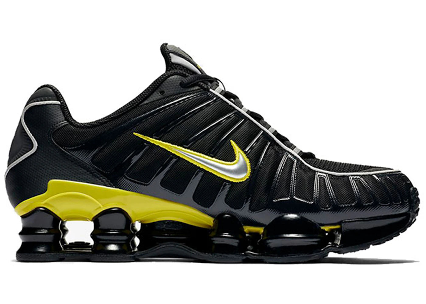 Nike Shox TL-Black Dynamic Yellow Metallic Silver