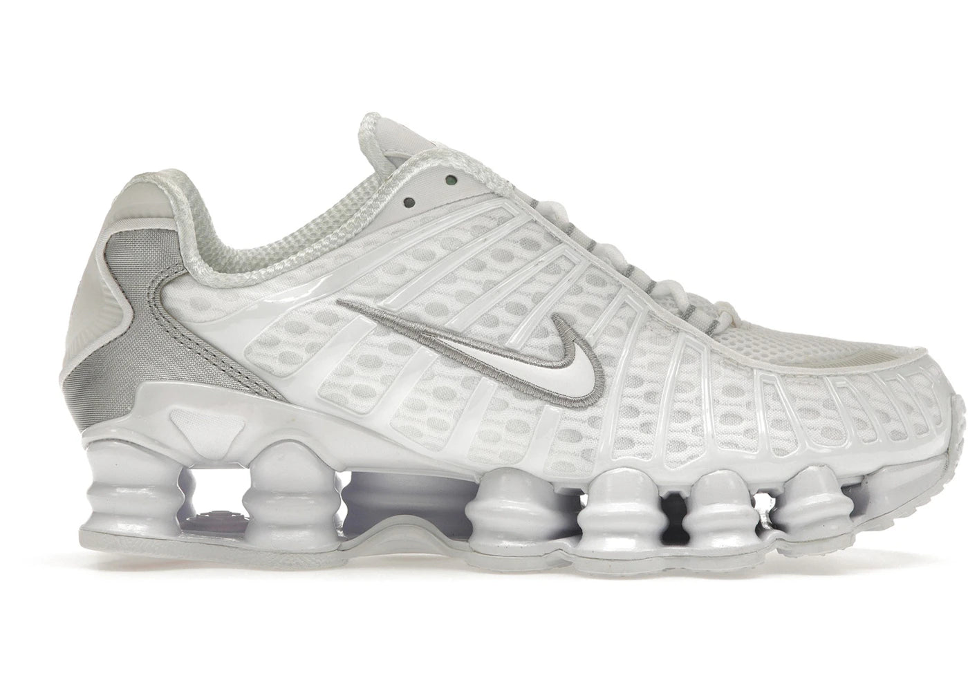 Nike Shox TL-White Metallic Silver Max Orange (Women's)