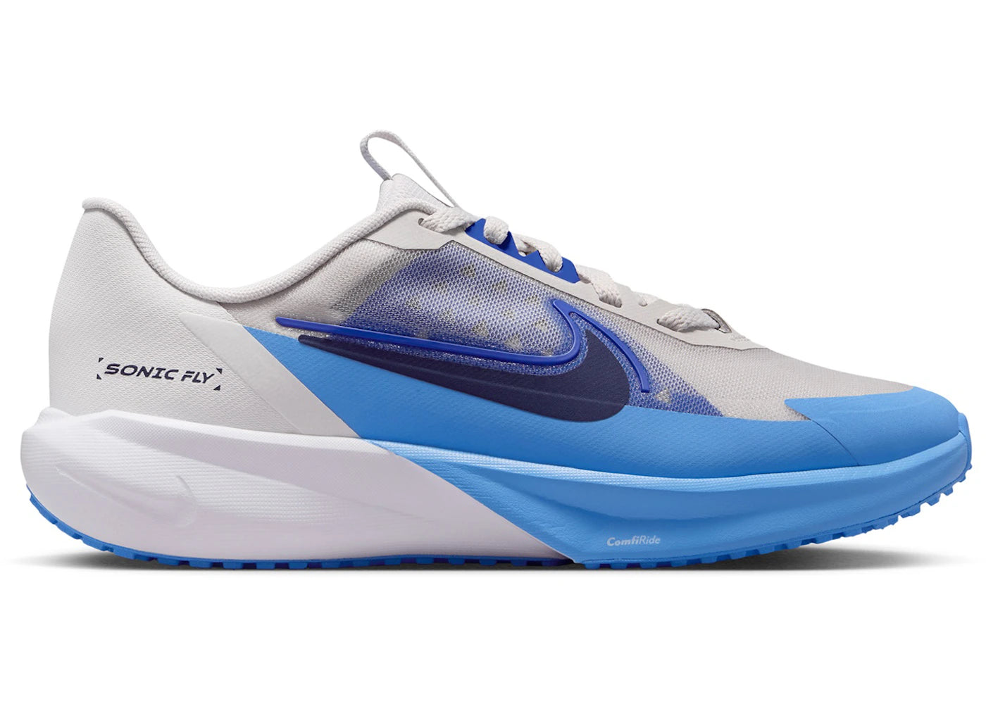 Nike Sonic Fly Gris clair Bleu marine