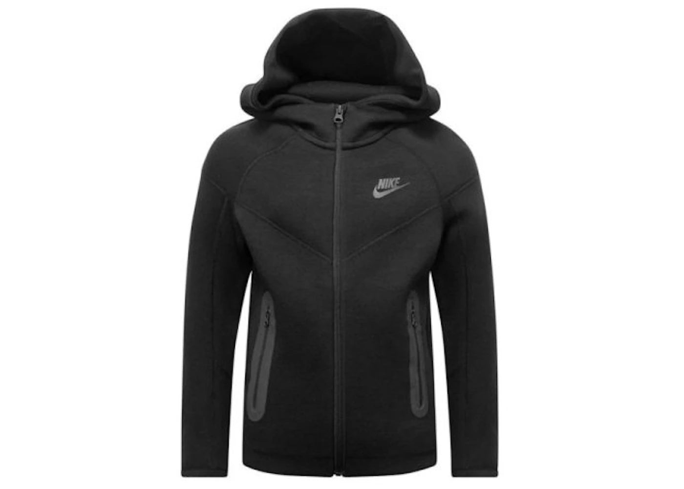 Nike Sportswear Kids Tech Fleece Full Zip Hoodie-Black/Black