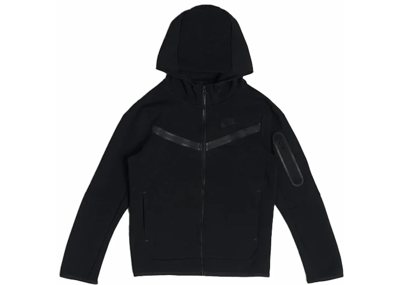 Nike Sportswear Kids' Tech Fleece Full-Zip Hoodie (Plus Size)-Black/Black
