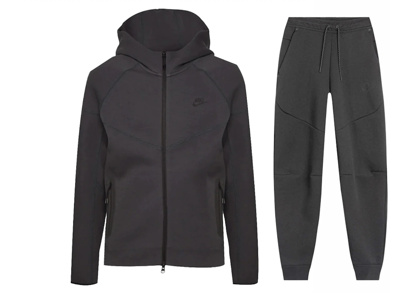 Nike Sportswear Tech Fleece Windrunner Full Zip Hoodie & Joggers Set-Anthracite/Black
