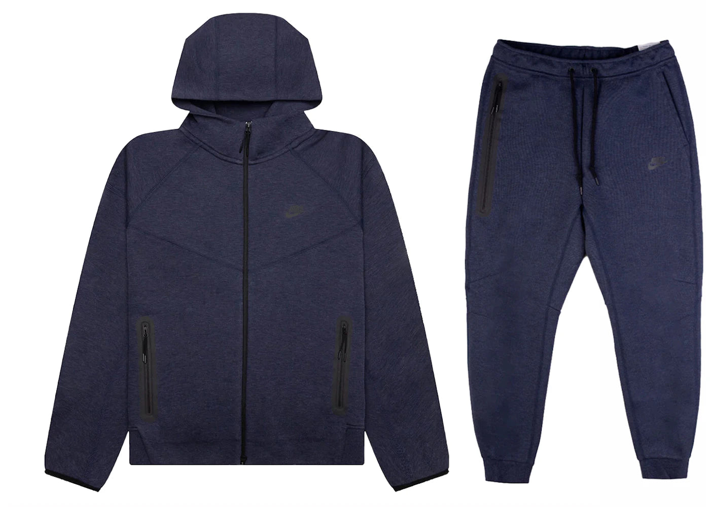 Nike Sportswear Tech Fleece Windrunner Full Zip Hoodie & Joggers Set-Obsidian Heather/Black