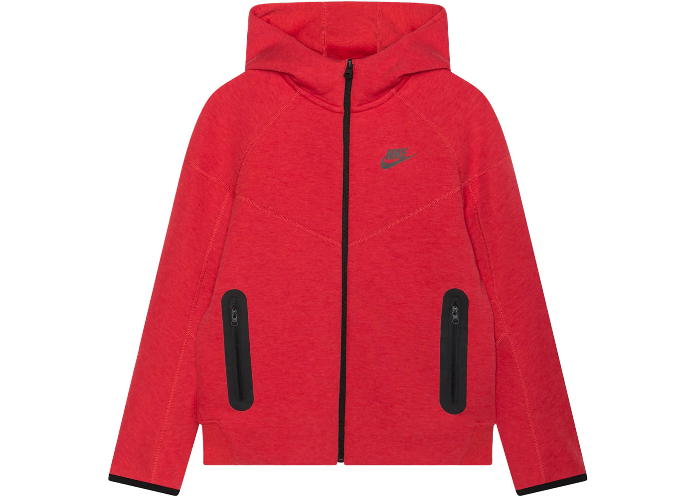 Nike Sportswear Tech Fleece Windrunner Full-Zip Hoodie-Light University Red Heather/Black