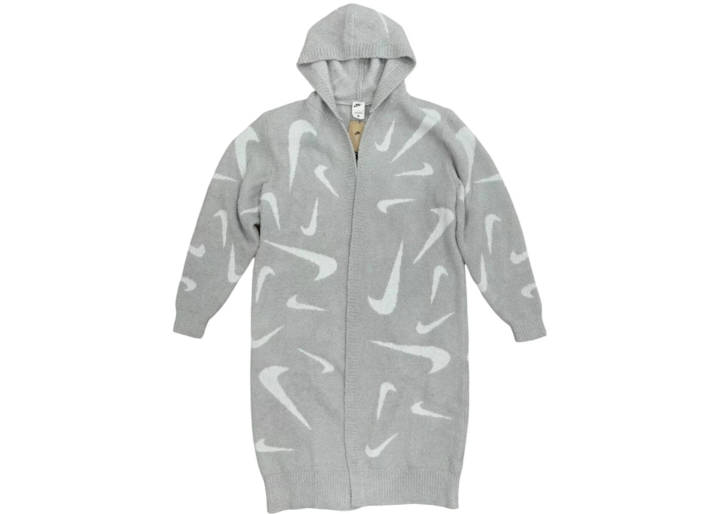Nike Sportswear Women's Phoenix Cozy Boucle Long Knit Cardigan-Grey