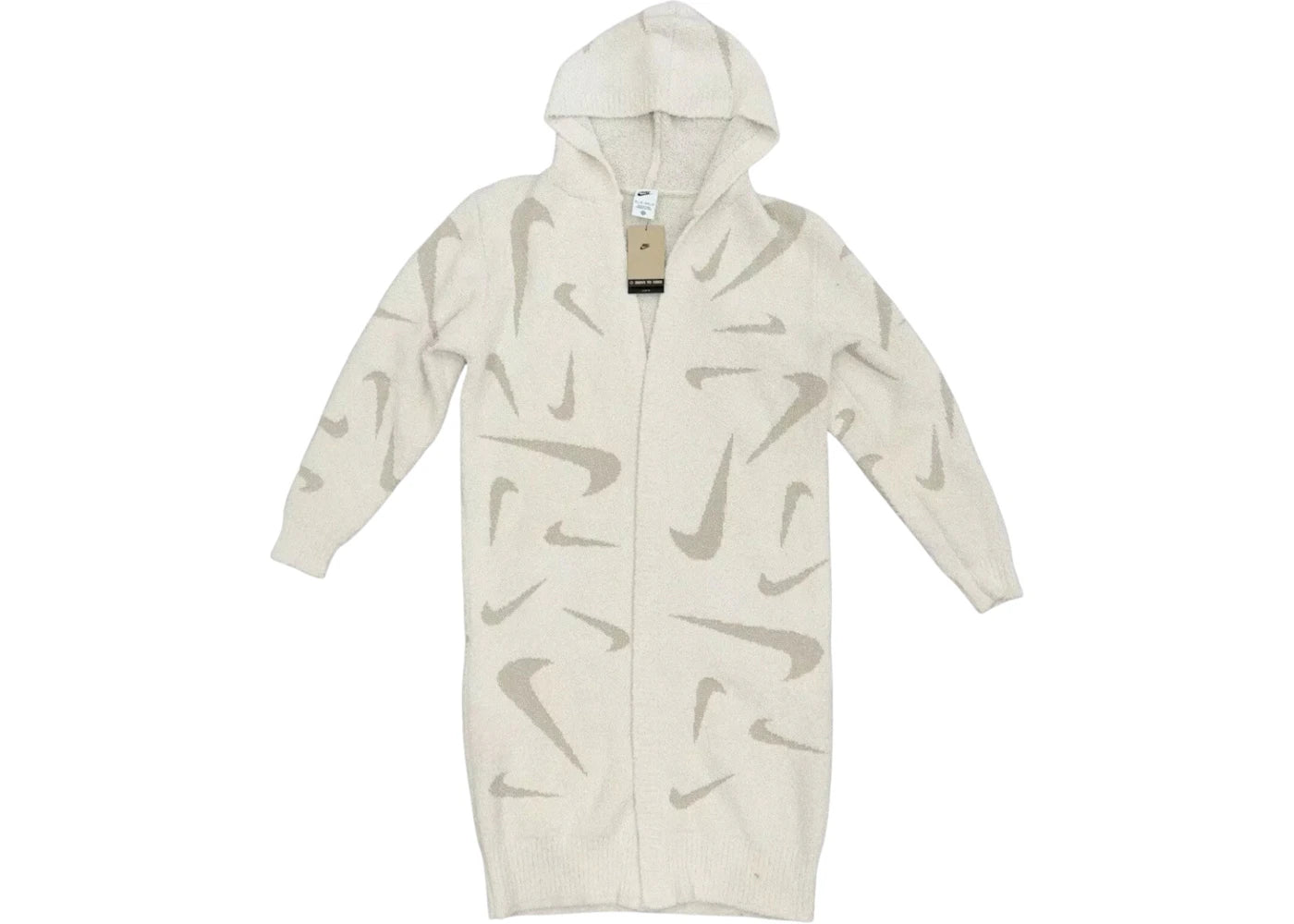 Nike Sportswear Women's Phoenix Cozy Boucle Long Knit Cardigan-White