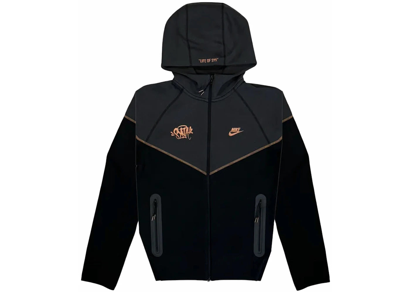 Nike Sportswear Tech Fleece x Central Cee Full Zip Hoodie-Black/Metallic Red Bronze
