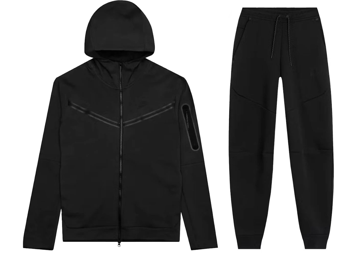Nike Sportswear Tech Fleece Full-Zip Hoodie & Joggers Set-Black