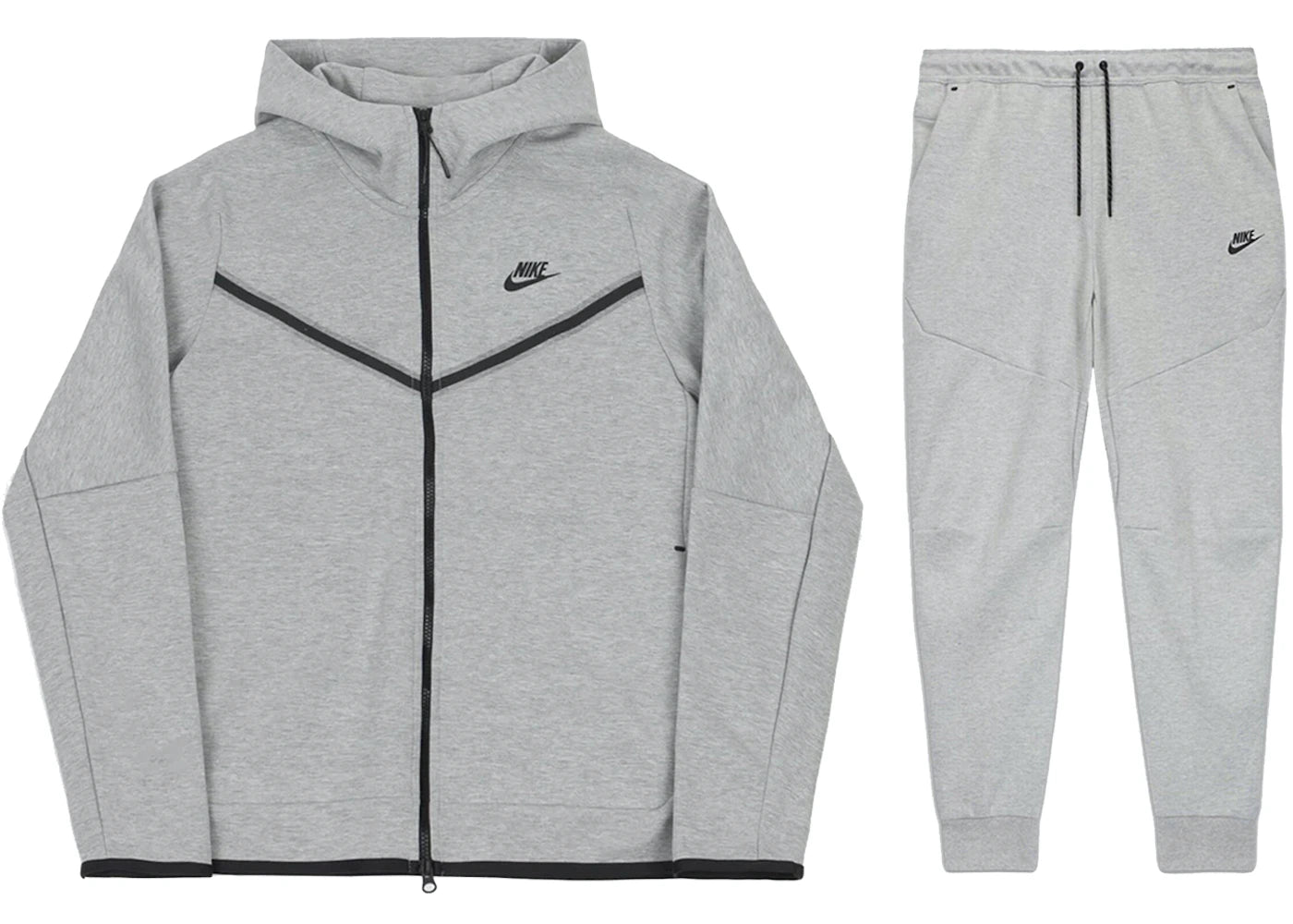 Nike Sportswear Tech Fleece Full Zip Hoodie & Joggers Set-Grey