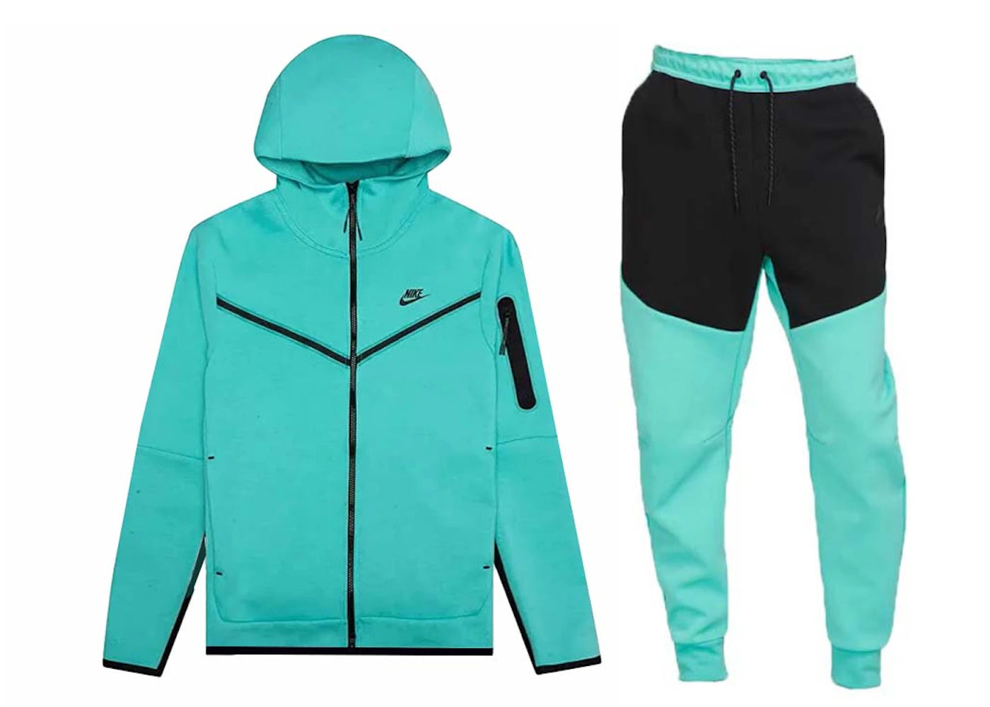 Nike Sportswear Tech Fleece Hoodie & Joggers Set-Washed Teal/Black/Black