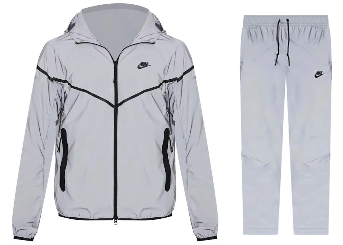 Nike Tech Woven Flash Jacket & Pant Set-Reflect Silver/Black
