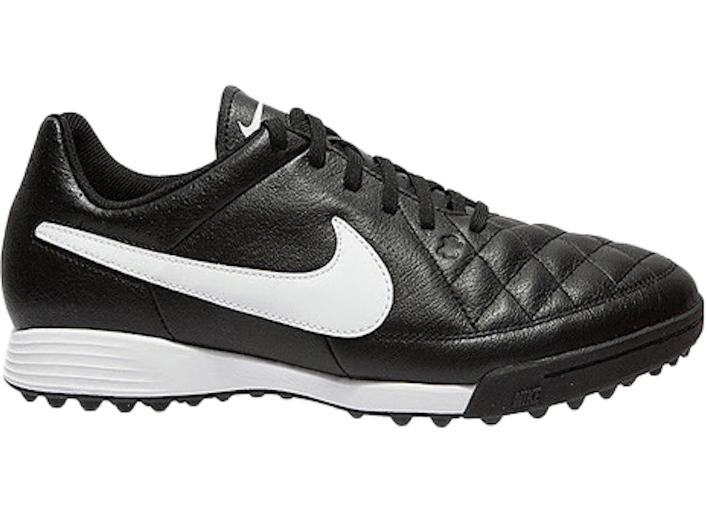 Nike Tiempo Genio Turf Soccer Cleats-Black White