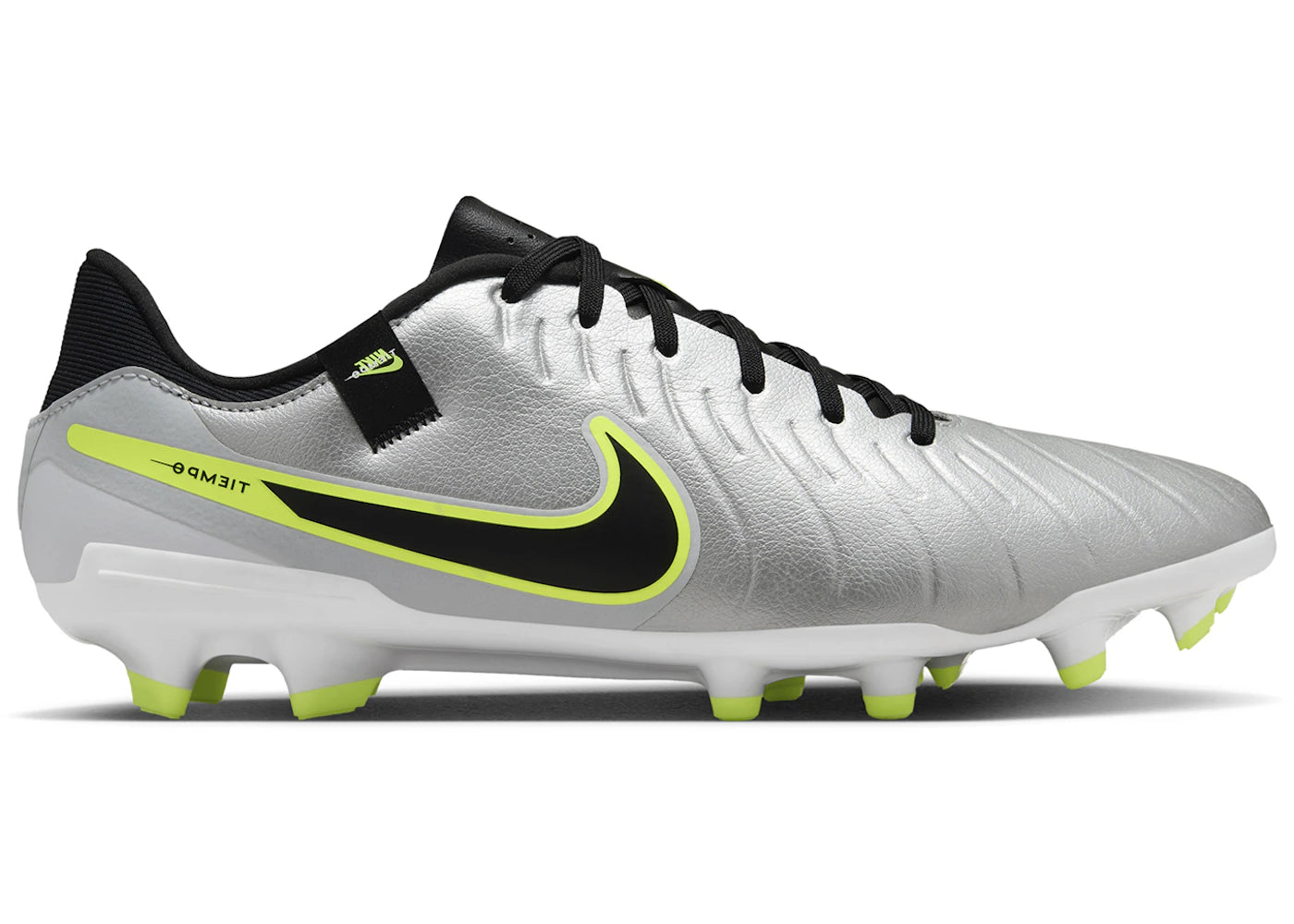 Nike Tiempo Legend 10 Academy MG-Metallic Silver Volt Black