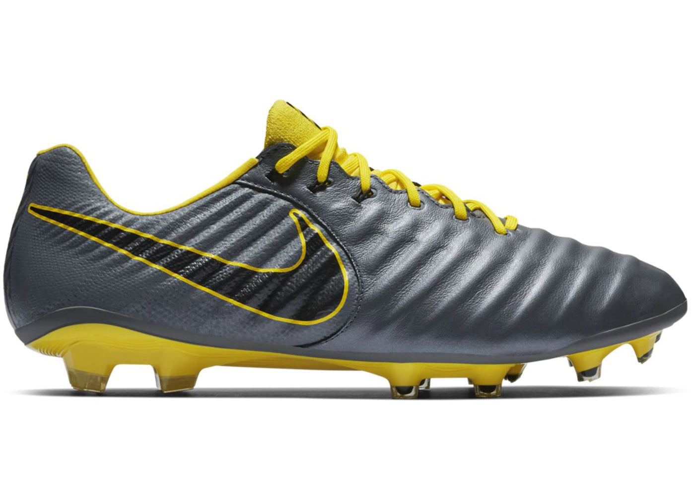 Nike Tiempo Legend 7 Elite FG-Gris foncé Opti Jaune