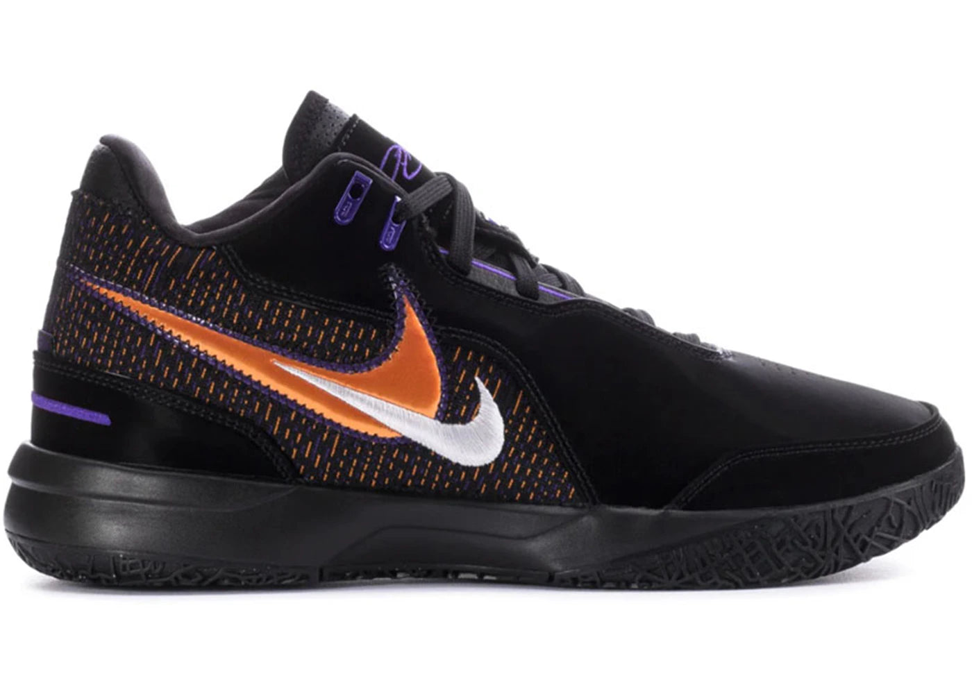 Nike Zoom LeBron NXXT Gen AMPD-Black Field Purple Bright Mandarin
