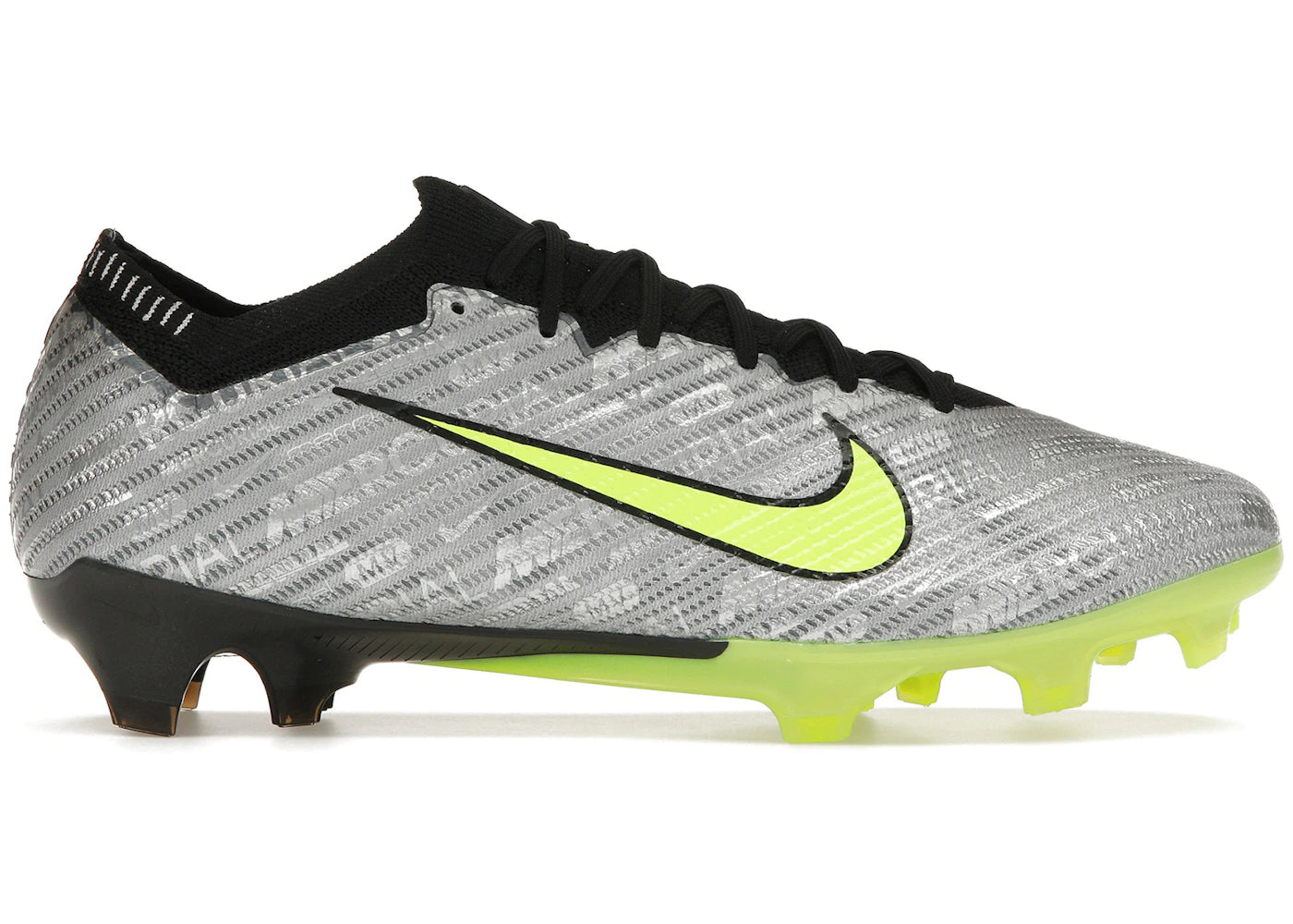 Nike Zoom Vapor 15 Elite XXV FG Pack 25e anniversaire Argent métallisé Volt