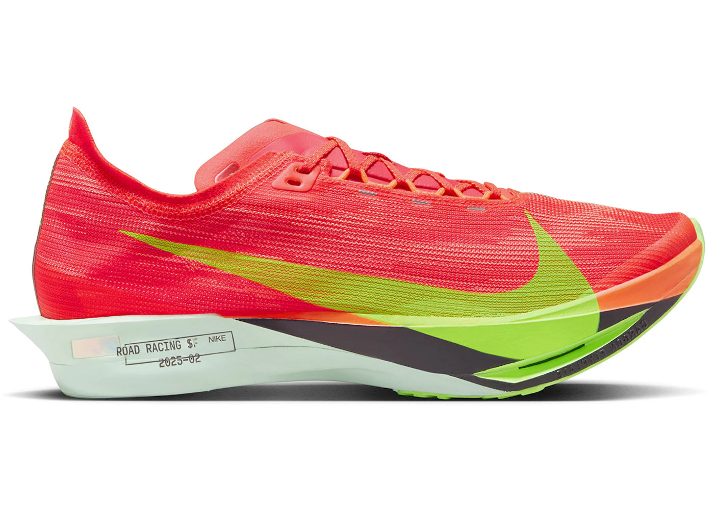 Nike ZoomX StreakFly 2 - Rouge vif, Orange hyper vif, Vert citron