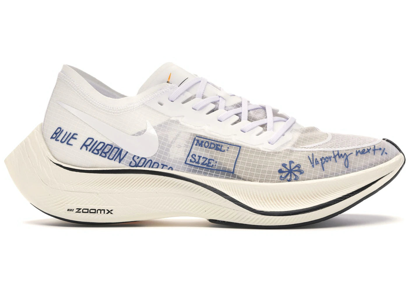 Nike ZoomX Vaporfly Next%-Blue Ribbon Sports White