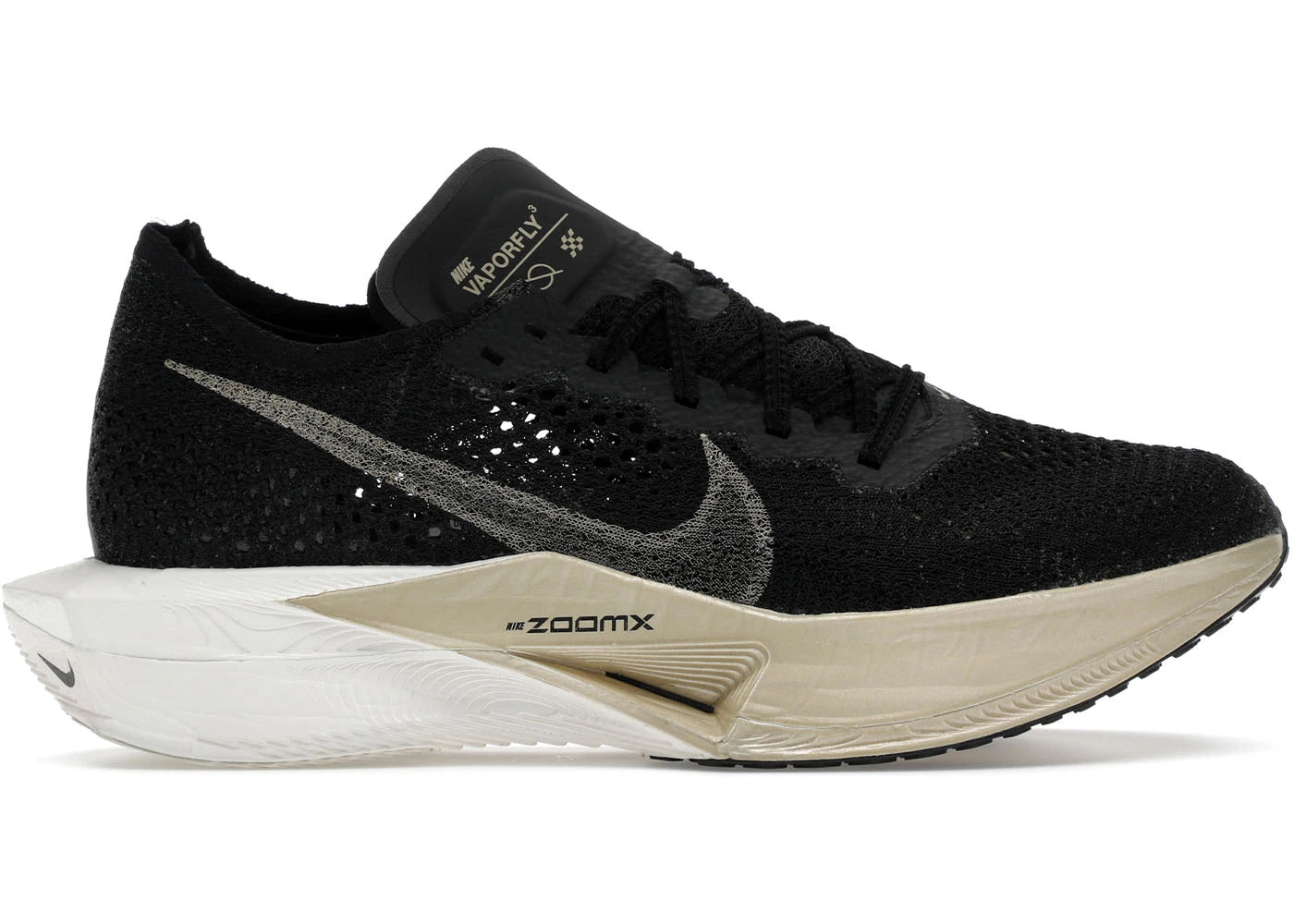 Nike ZoomX Vaporfly 3-Black Metallic Gold Grain (Women's)