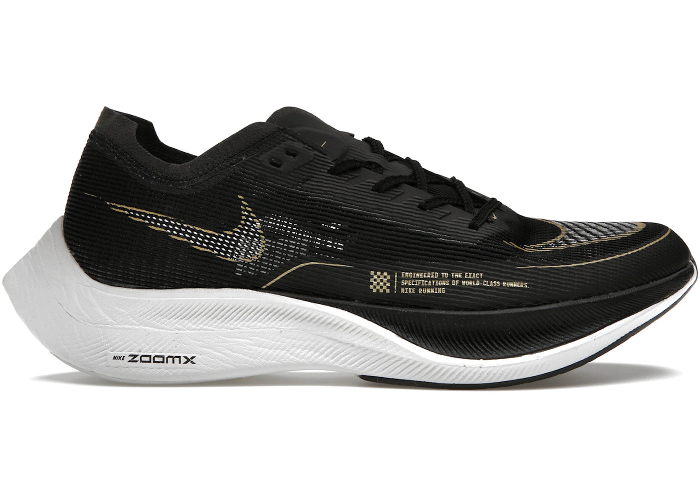 Nike ZoomX Vaporfly Next% 2-Black Metallic Gold Coin