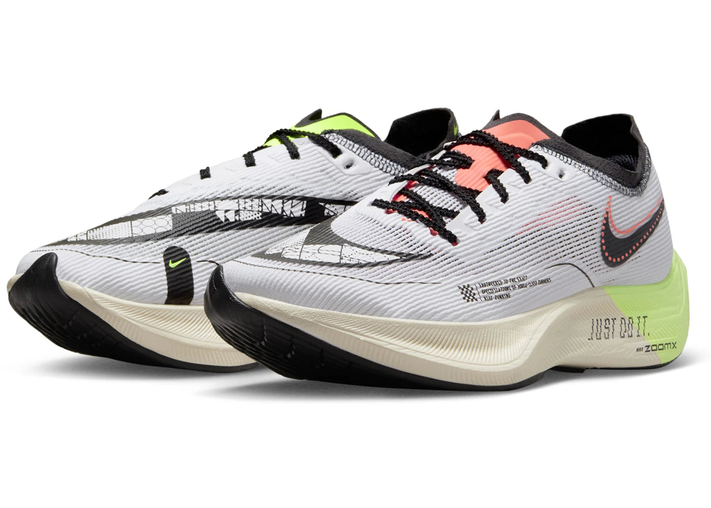 Nike ZoomX Vaporfly Next% 2-Coconut Milk Ghost Green Bright Crimson (Women's)