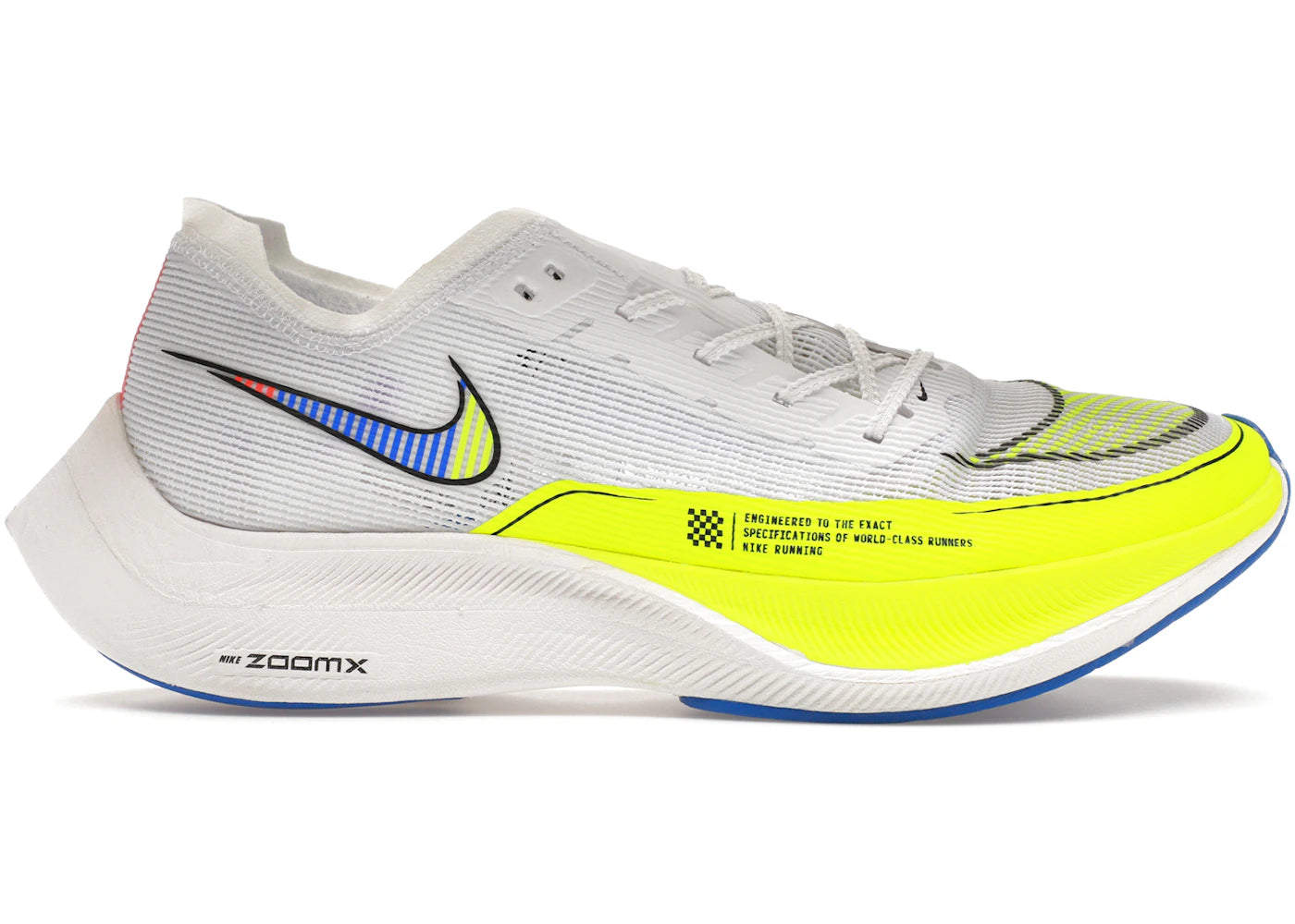 Nike ZoomX Vaporfly Next% 2-White Volt Racer Blue
