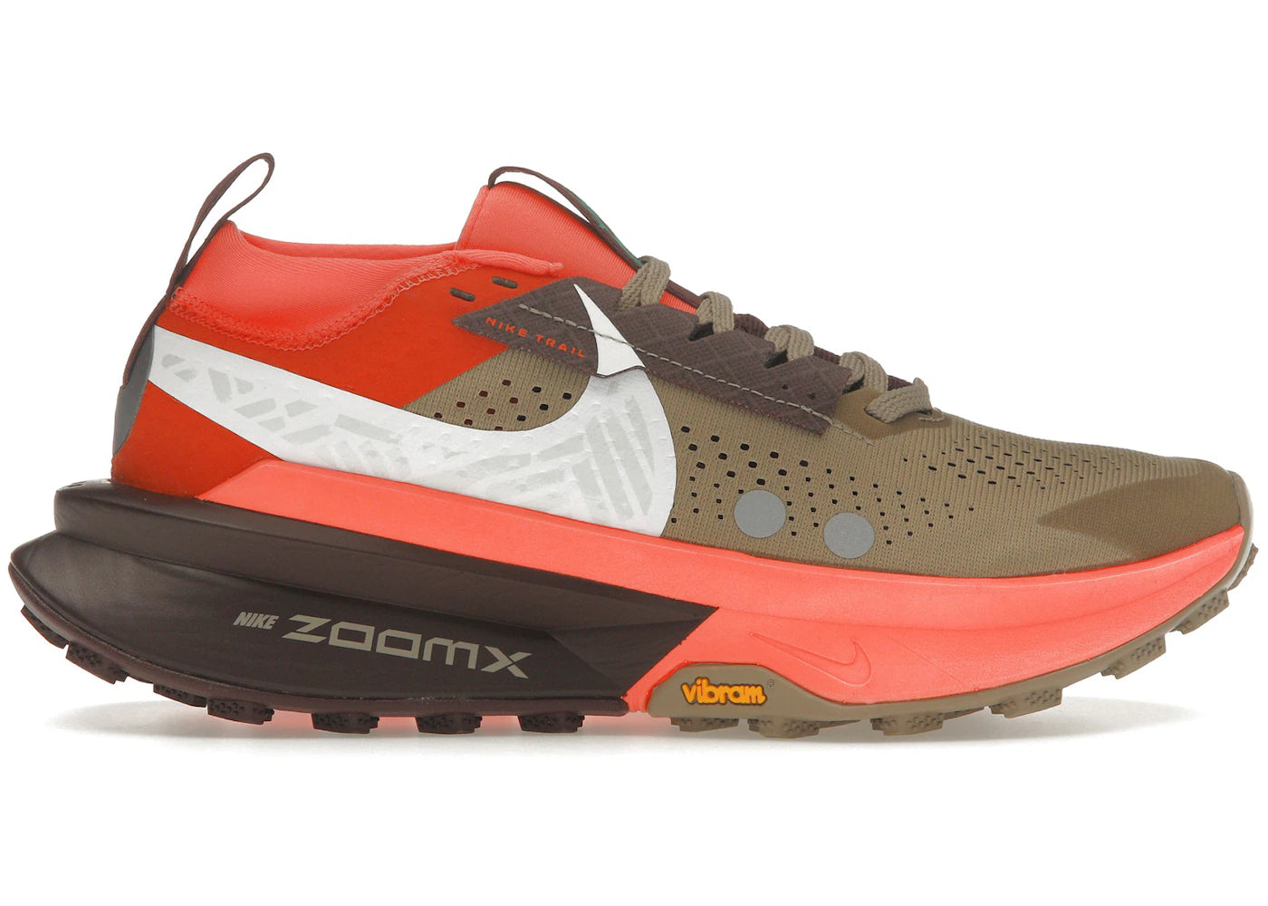 Nike ZoomX Zegama 2-Khaki Hyper Crimson Burgundy Crush White