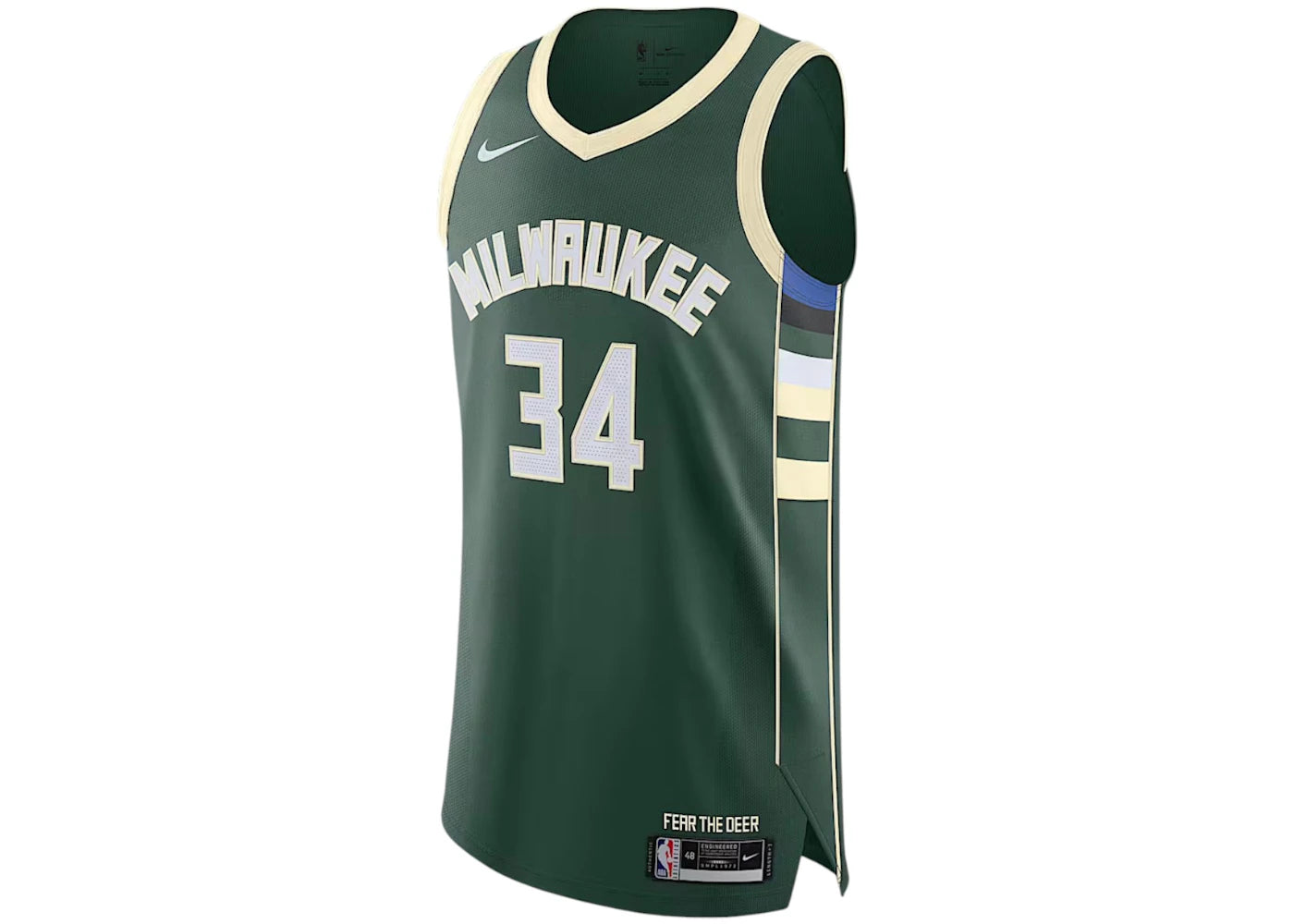 Nike x NBA Milwaukee Bucks Giannis Antetokounmpo Dri Fit ADV 2020/21 Icon Edition Authentic Swingman Jersey-Green