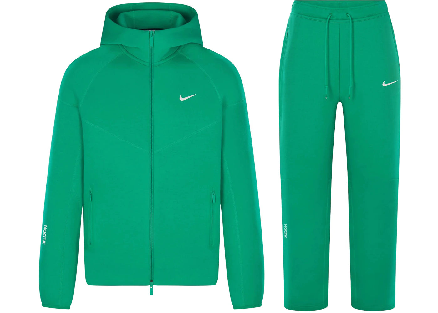 Nike x NOCTA Tech Fleece Hoodie & Joggers Set-Stadium Green/Sail