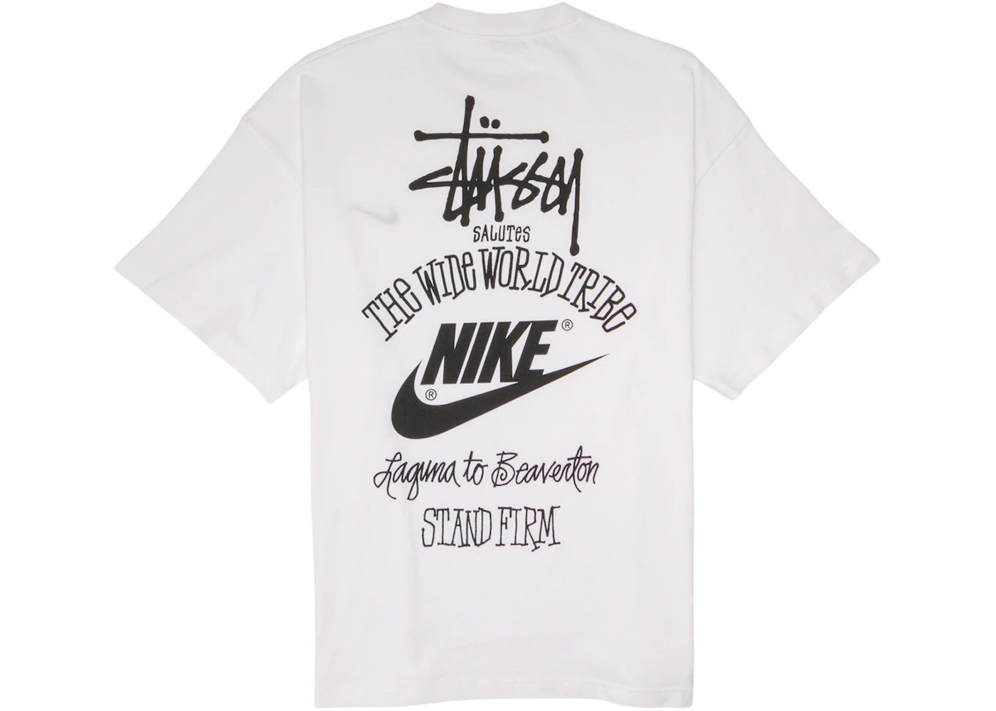Nike x Stussy The Wide World Tribe T-Shirt-White