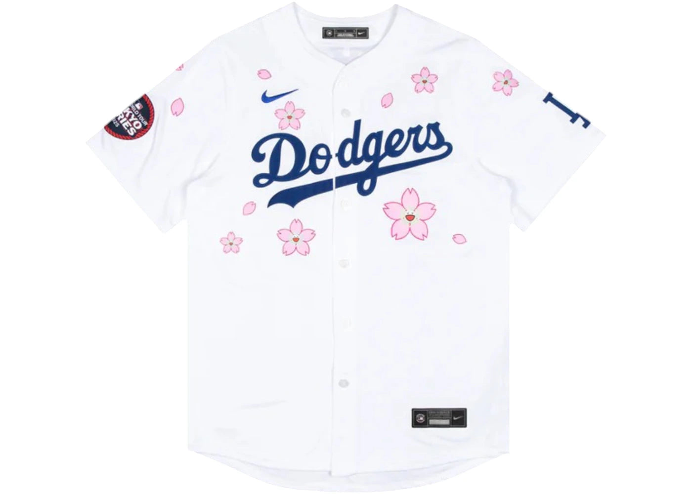 Nike x Takashi Murakami x MLB World Tour Tokyo Series 2025 Dodgers Tokyo Home Jersey-White