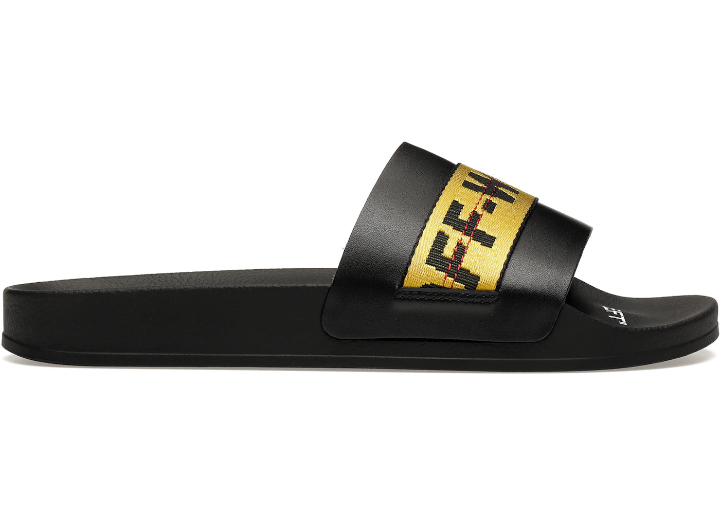OFF-WHITE Industrial Belt Slides-Black Yellow