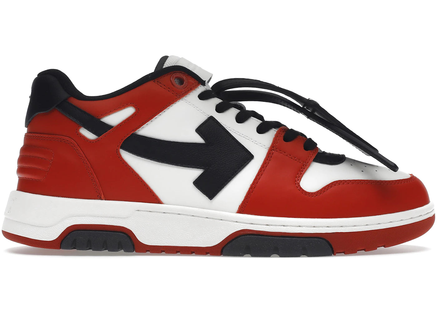 OFF-WHITE Out Of Office OOO Low Tops-Black White Red