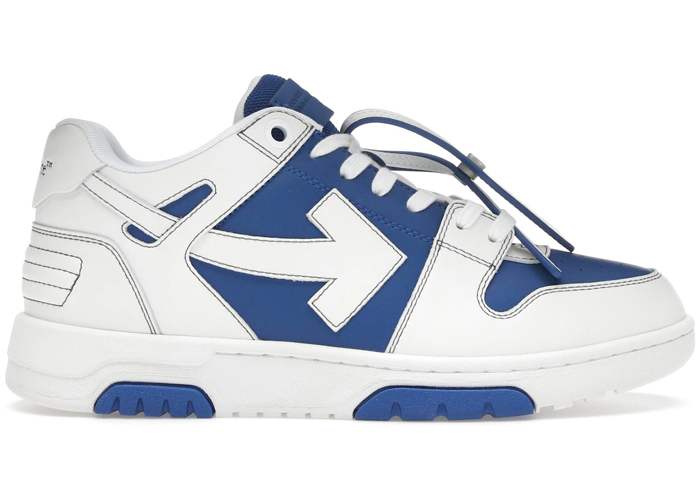 OFF-WHITE Out Of Office OOO Low Tops-White Dark Blue