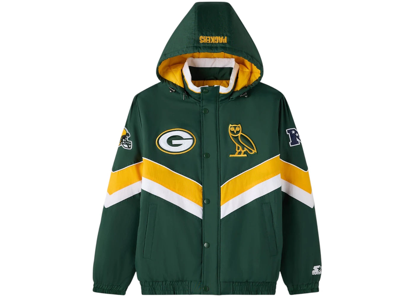 OVO x NFL Green Bay Packers Starter Sideline Puffer Jacket-Green