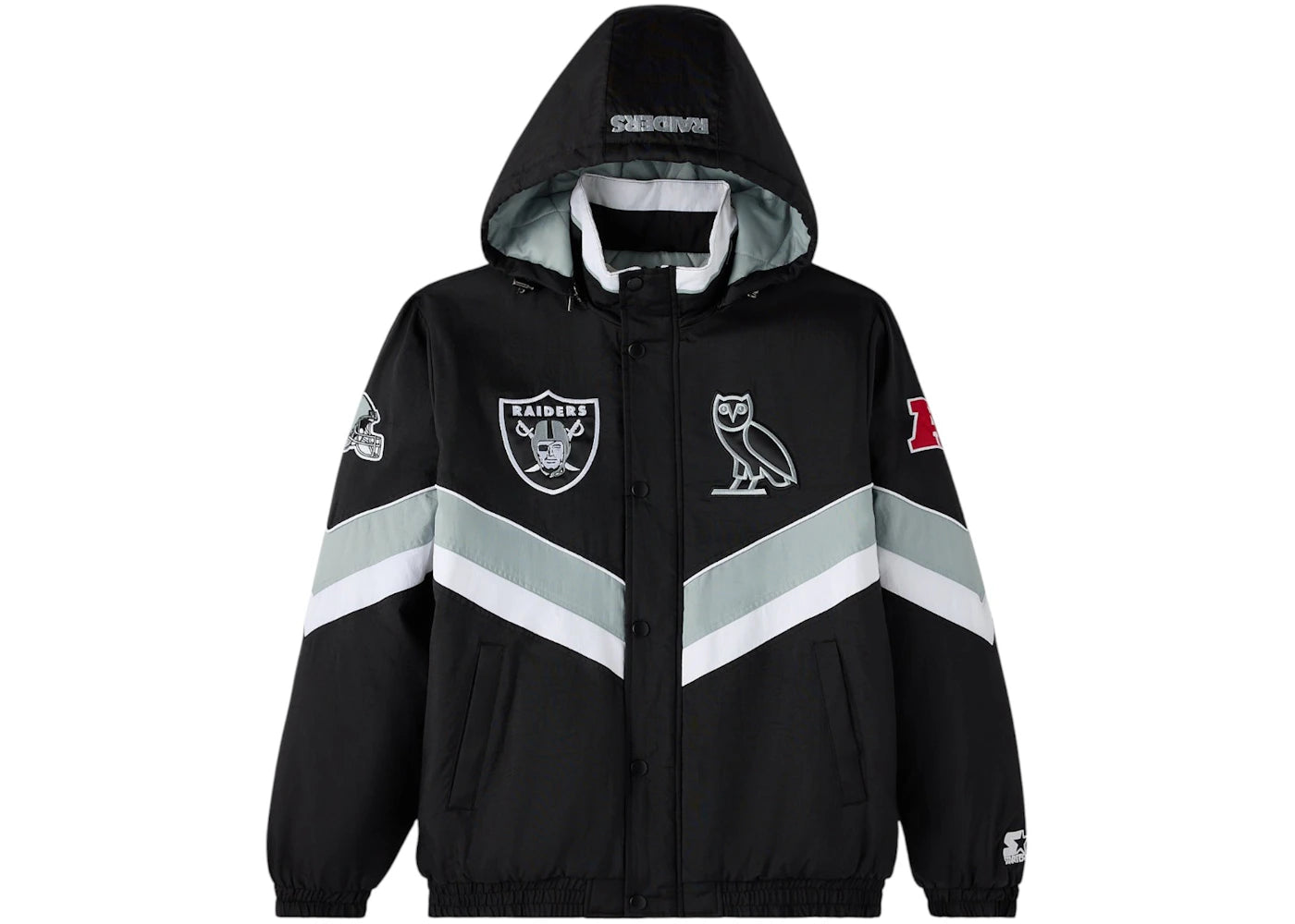 OVO x NFL Las Vegas Raiders Starter Sideline Puffer Jacket-Black