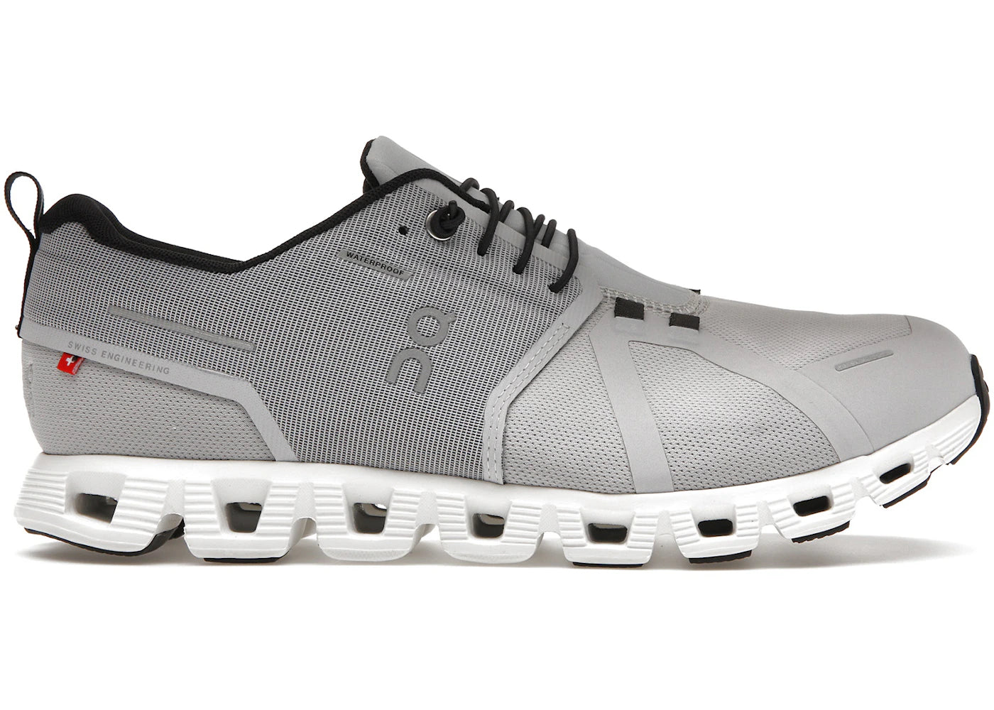 On Running Cloud 5 Waterproof-Glacier Grey White