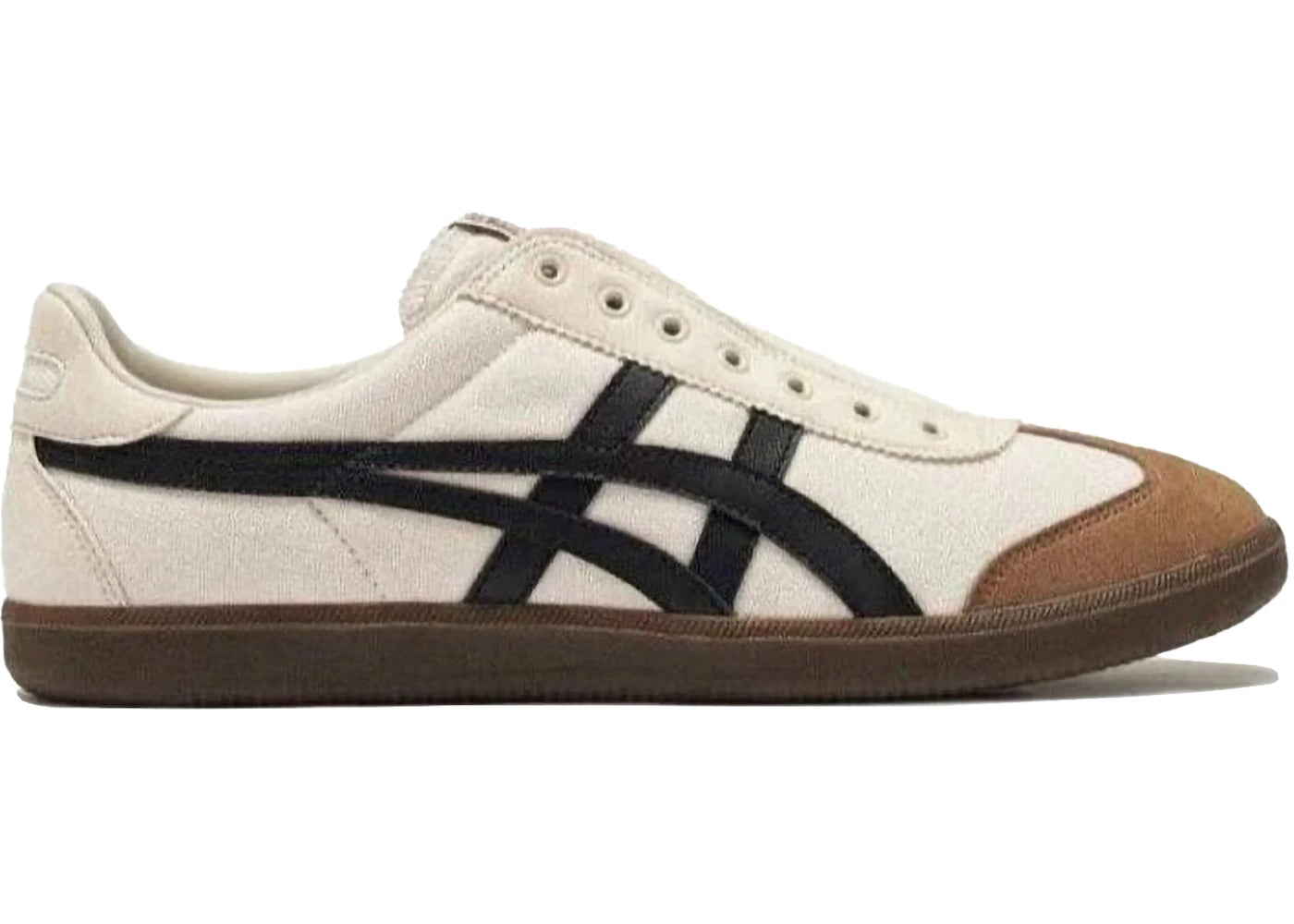 Onitsuka Tiger Tokuten Slip-On-White Brown Black