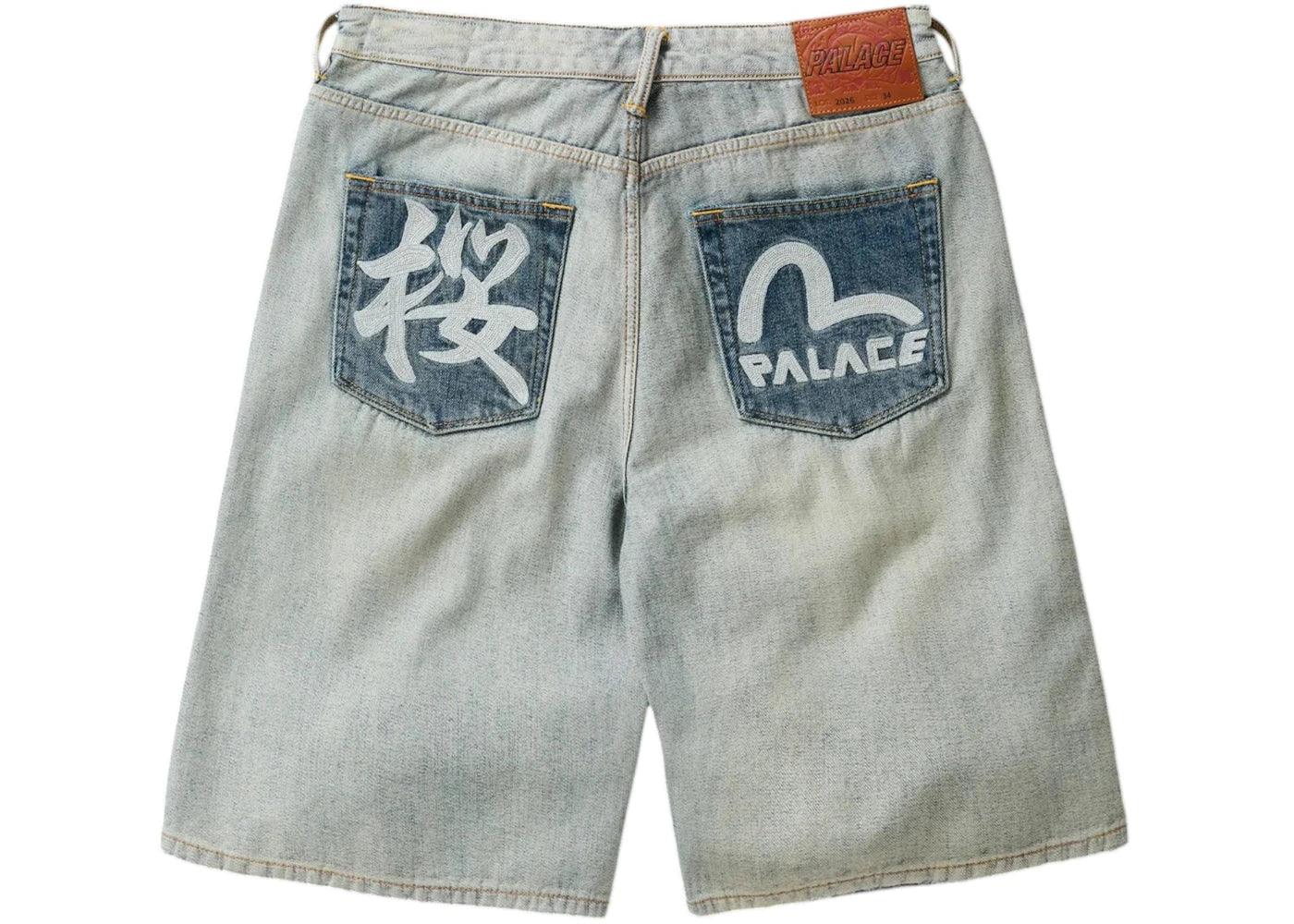 Palace x Evisu Long Denim Short Reverse Indigo