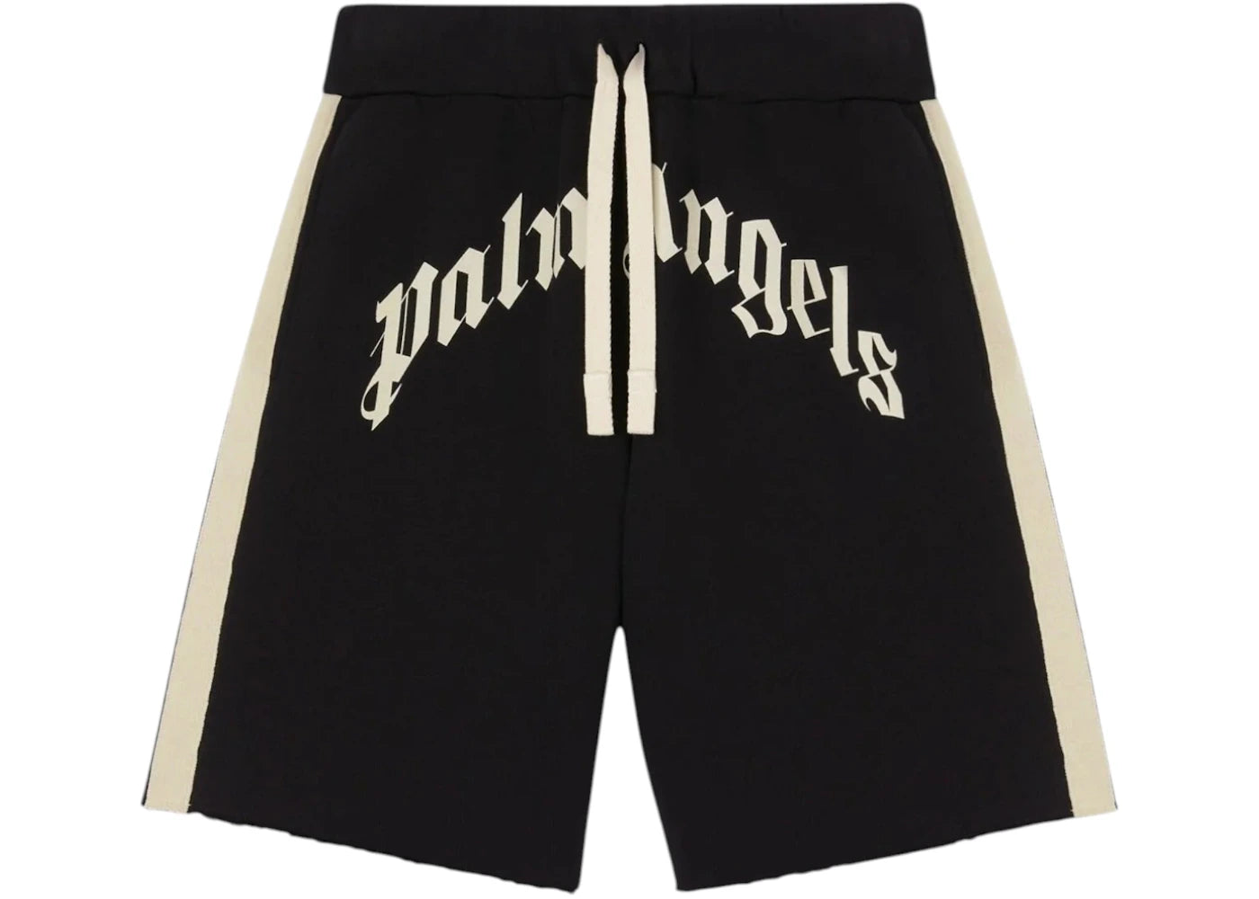 Palm Angels Curved Logo Track Sweatshorts Black