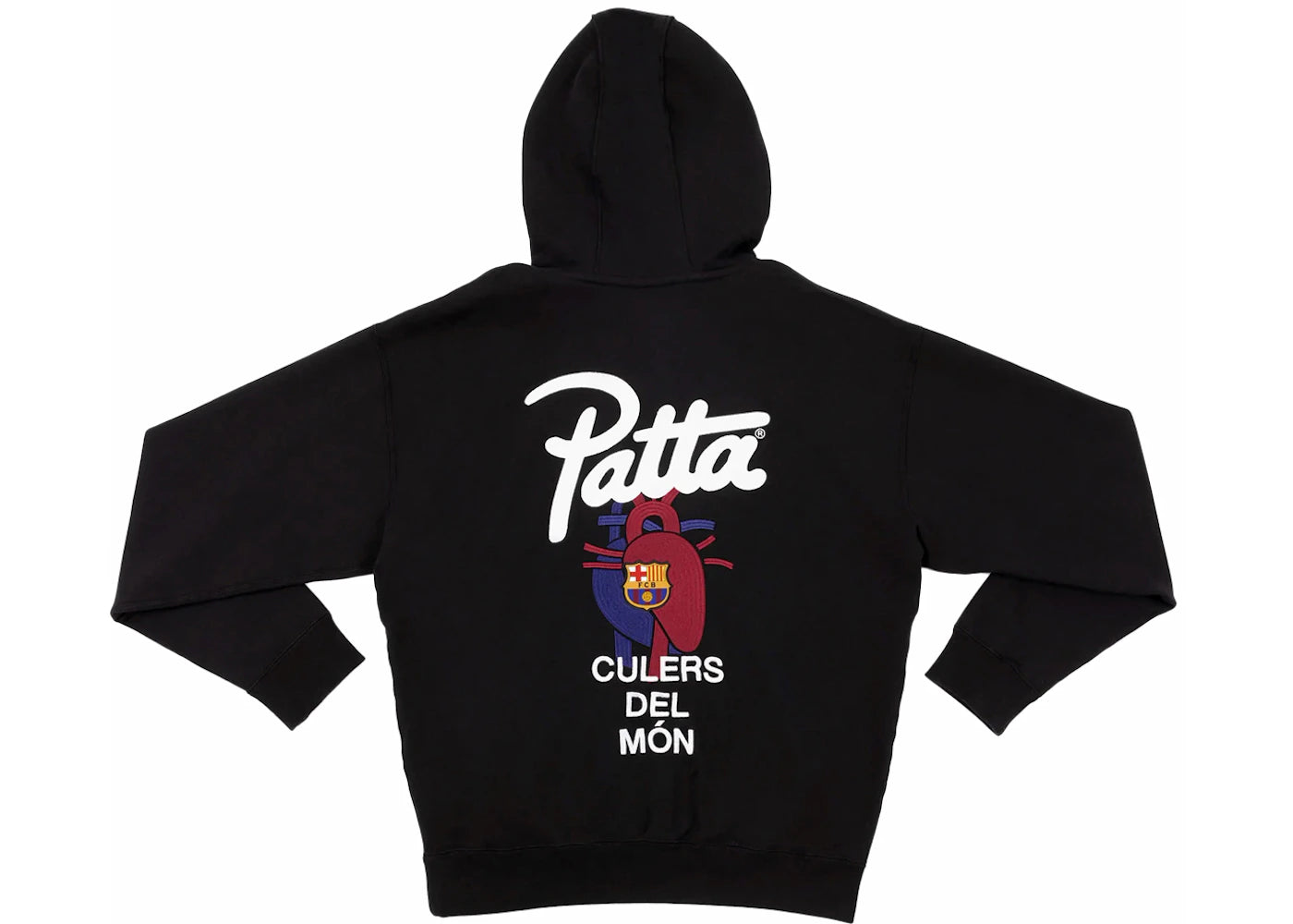 Patta x FC Barcelona Solo Swoosh Culers del Món Hooded Sweater-Black/Deep Royal Blue