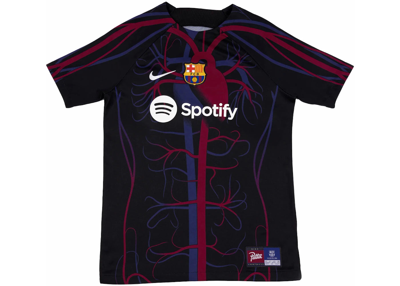 Maillot d'avant-match pour enfants Patta x Barcelona FC Culers del Món - Noir/Blanc
