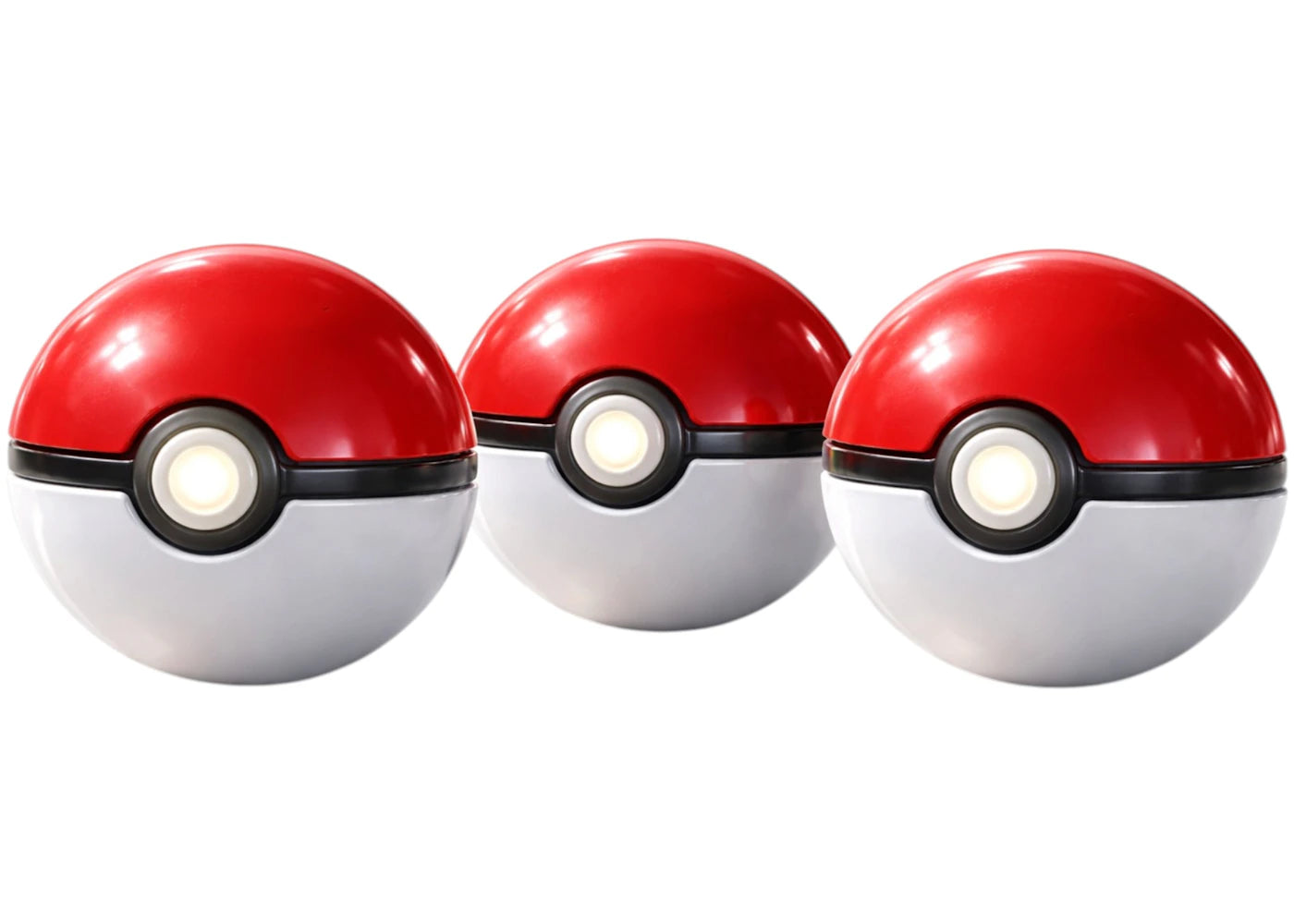 Pokemon Pack of 3 Pokemon Poke Ball Mystery Random Assortment Capsules Yellow - main view