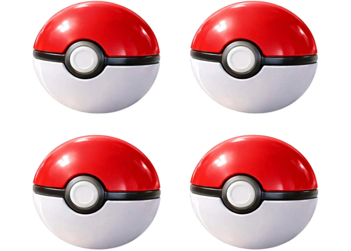 Pokemon Pack of 4 Pokemon Poke Ball Mystery Random Assortment Capsules Yellow - main view