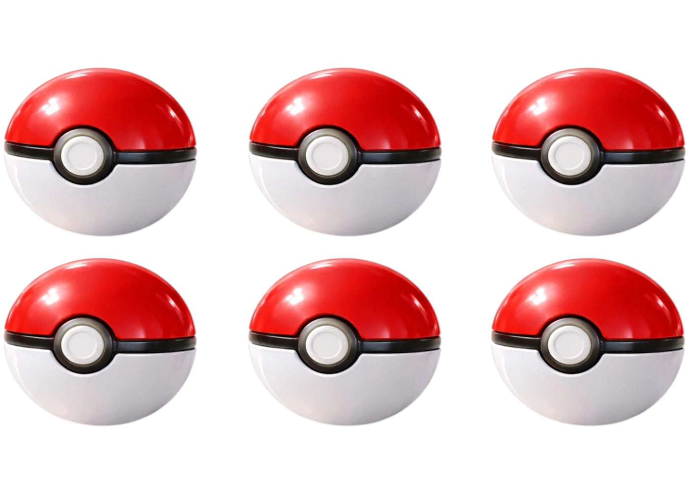 Pokemon Pack of 6 Pokemon Poke Ball Mystery Random Assortment Capsules Yellow - main view