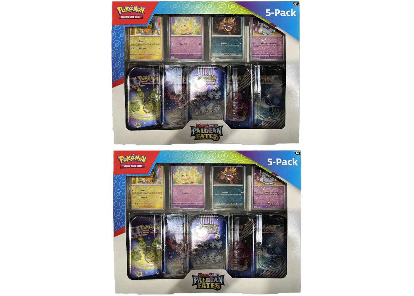 Pokémon Paldean Fates Costco 5 Mini Tin Bundle 2x Lot