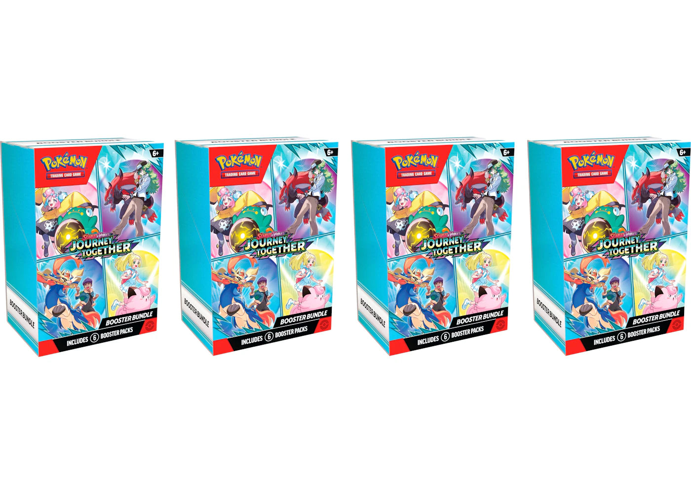 Pokémon Scarlet Violet-Journey Together Booster Bundle 4x Lot