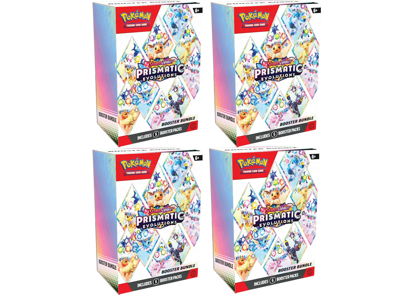 Lot de 4 boosters Pokémon Scarlet &amp; Violet - Évolutions Prismatiques