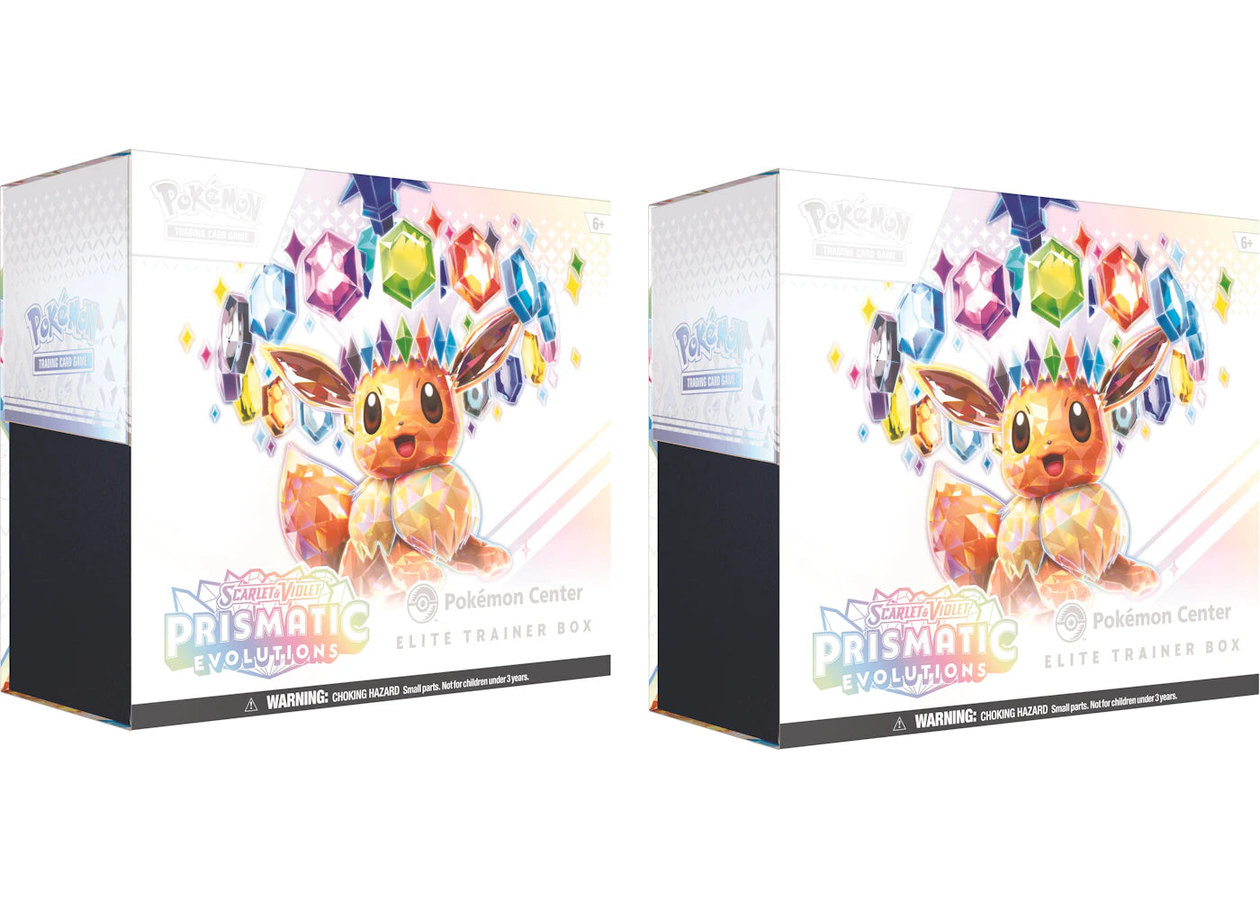 Lot de 2 coffrets Dresseur d'élite Pokémon Center Scarlet &amp; Violet - Évolutions Prismatiques