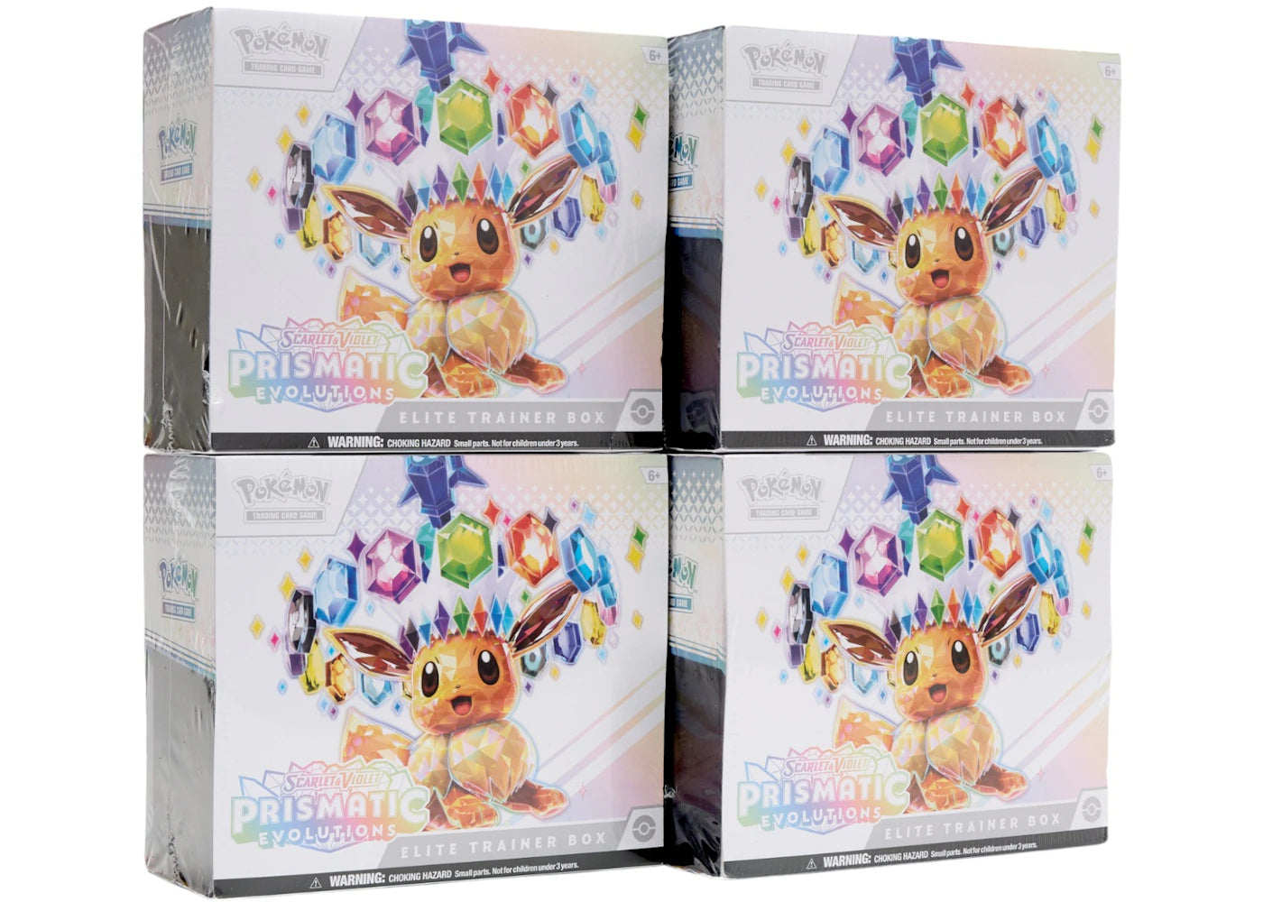 Lot de 4 coffrets Dresseur d'élite Pokémon Scarlet &amp; Violet - Évolutions Prismatiques